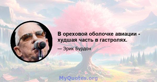 В ореховой оболочке авиации - худшая часть в гастролях.