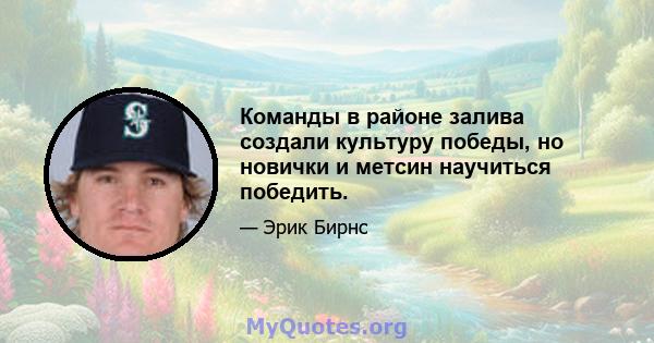 Команды в районе залива создали культуру победы, но новички и метсин научиться победить.