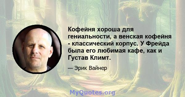 Кофейня хороша для гениальности, а венская кофейня - классический корпус. У Фрейда была его любимая кафе, как и Густав Климт.