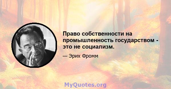 Право собственности на промышленность государством - это не социализм.