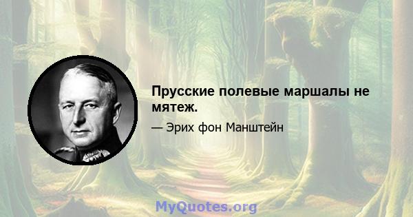 Прусские полевые маршалы не мятеж.