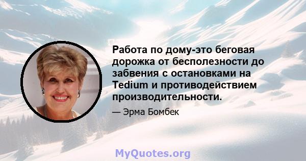 Работа по дому-это беговая дорожка от бесполезности до забвения с остановками на Tedium и противодействием производительности.