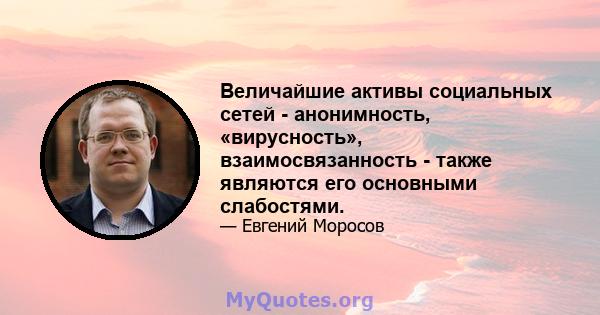 Величайшие активы социальных сетей - анонимность, «вирусность», взаимосвязанность - также являются его основными слабостями.