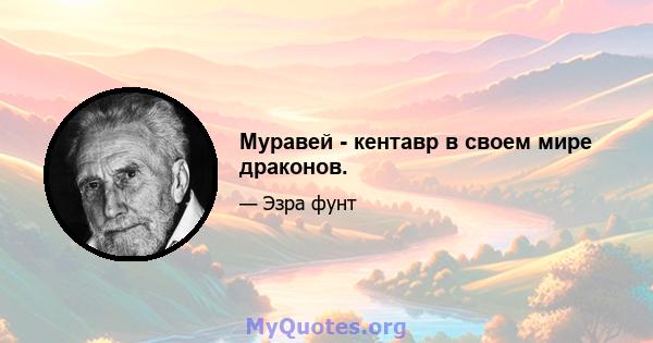 Муравей - кентавр в своем мире драконов.