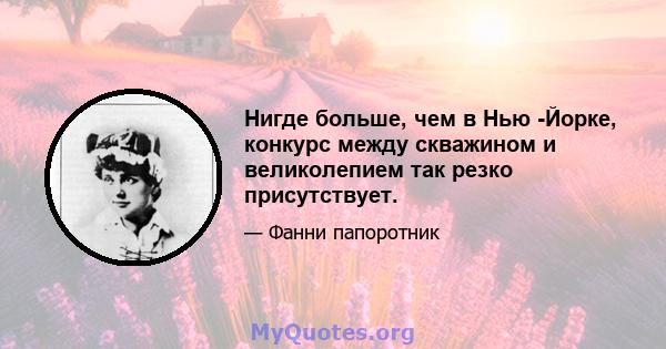 Нигде больше, чем в Нью -Йорке, конкурс между скважином и великолепием так резко присутствует.