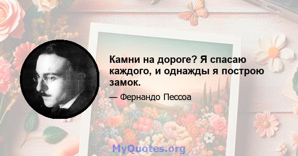 Камни на дороге? Я спасаю каждого, и однажды я построю замок.