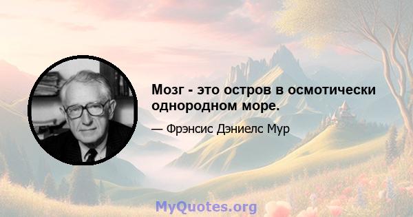 Мозг - это остров в осмотически однородном море.