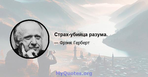 Страх-убийца разума.