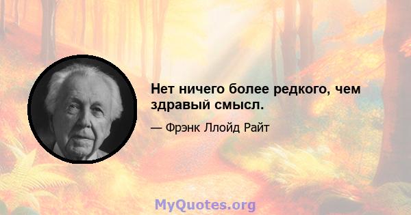 Нет ничего более редкого, чем здравый смысл.