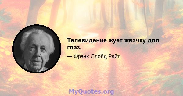 Телевидение жует жвачку для глаз.