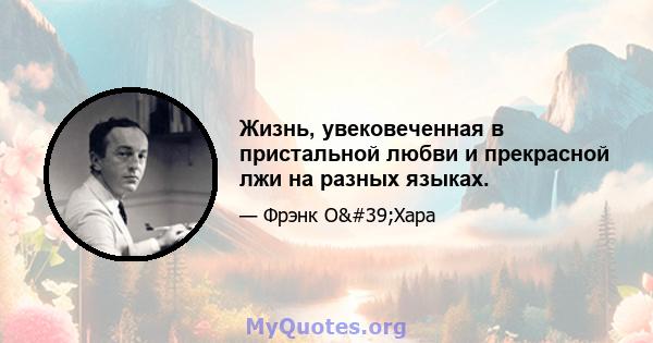 Жизнь, увековеченная в пристальной любви и прекрасной лжи на разных языках.