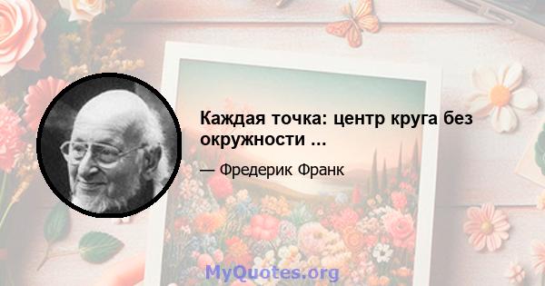 Каждая точка: центр круга без окружности ...