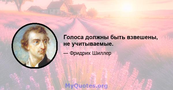 Голоса должны быть взвешены, не учитываемые.