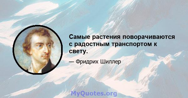 Самые растения поворачиваются с радостным транспортом к свету.