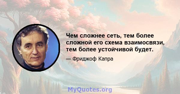 Чем сложнее сеть, тем более сложной его схема взаимосвязи, тем более устойчивой будет.