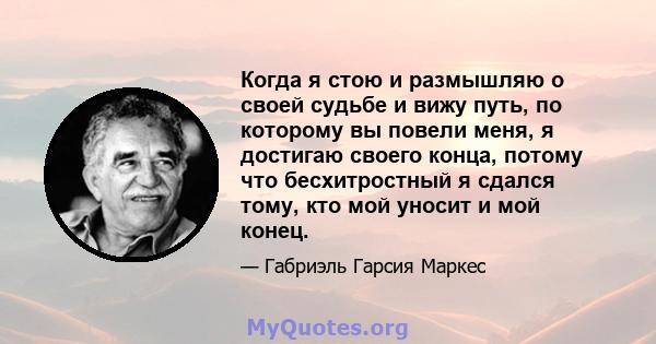 Когда я стою и размышляю о своей судьбе и вижу путь, по которому вы повели меня, я достигаю своего конца, потому что бесхитростный я сдался тому, кто мой уносит и мой конец.