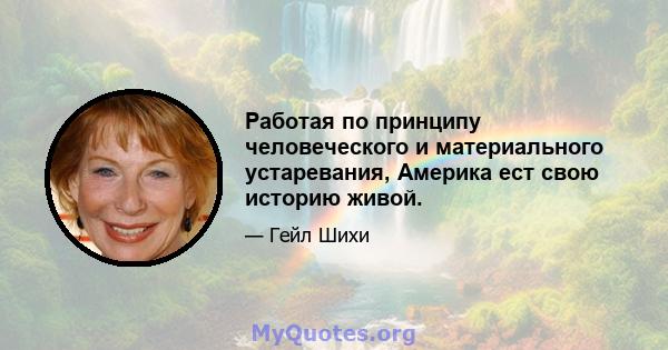 Работая по принципу человеческого и материального устаревания, Америка ест свою историю живой.