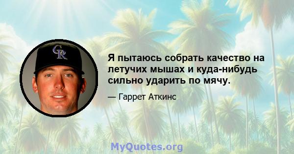 Я пытаюсь собрать качество на летучих мышах и куда-нибудь сильно ударить по мячу.