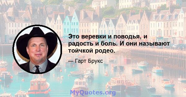 Это веревки и поводья, и радость и боль. И они называют тойчкой родео.