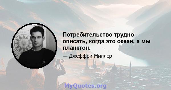 Потребительство трудно описать, когда это океан, а мы планктон.