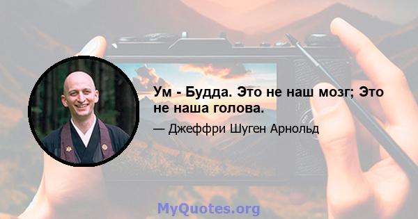 Ум - Будда. Это не наш мозг; Это не наша голова.