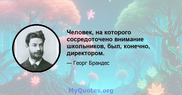 Человек, на которого сосредоточено внимание школьников, был, конечно, директором.