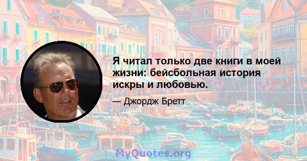 Я читал только две книги в моей жизни: бейсбольная история искры и любовью.