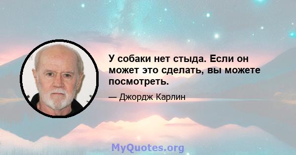 У собаки нет стыда. Если он может это сделать, вы можете посмотреть.