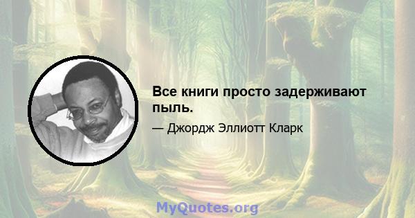 Все книги просто задерживают пыль.