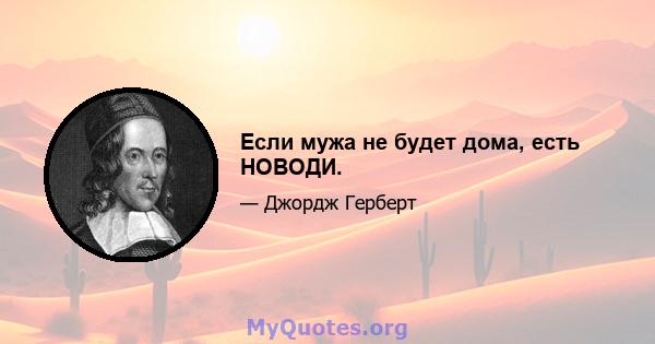 Если мужа не будет дома, есть НОВОДИ.