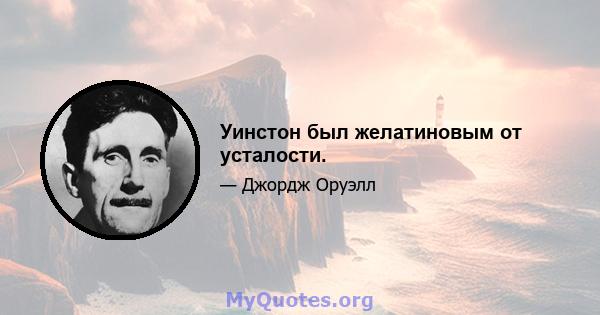 Уинстон был желатиновым от усталости.