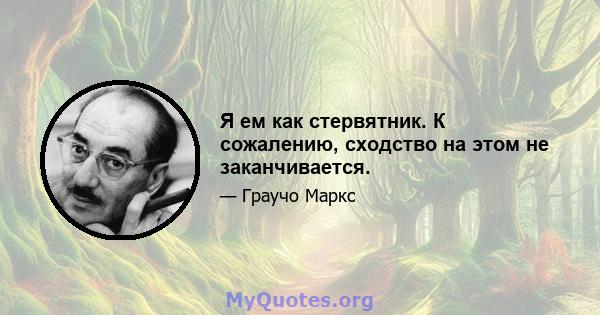 Я ем как стервятник. К сожалению, сходство на этом не заканчивается.