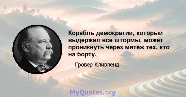 Корабль демократии, который выдержал все штормы, может проникнуть через мятеж тех, кто на борту.