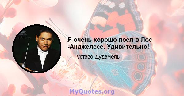 Я очень хорошо поел в Лос -Анджелесе. Удивительно!