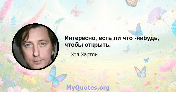 Интересно, есть ли что -нибудь, чтобы открыть.