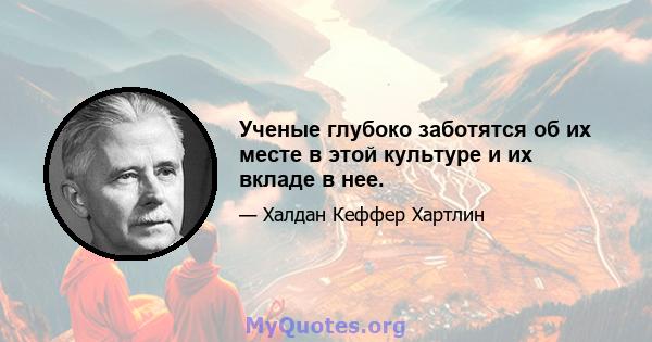 Ученые глубоко заботятся об их месте в этой культуре и их вкладе в нее.