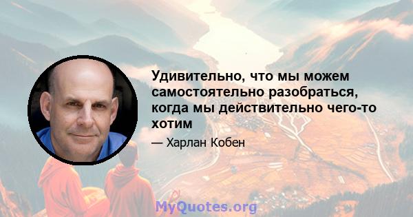 Удивительно, что мы можем самостоятельно разобраться, когда мы действительно чего-то хотим