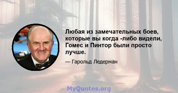 Любая из замечательных боев, которые вы когда -либо видели, Гомес и Пинтор были просто лучше.