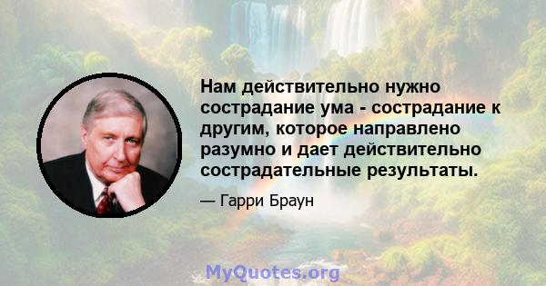 Нам действительно нужно сострадание ума - сострадание к другим, которое направлено разумно и дает действительно сострадательные результаты.