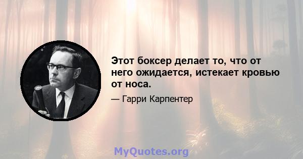 Этот боксер делает то, что от него ожидается, истекает кровью от носа.