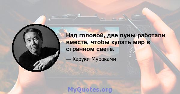 Над головой, две луны работали вместе, чтобы купать мир в странном свете.