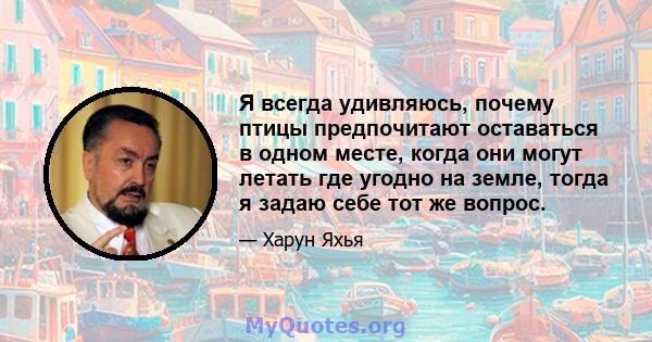 Я всегда удивляюсь, почему птицы предпочитают оставаться в одном месте, когда они могут летать где угодно на земле, тогда я задаю себе тот же вопрос.