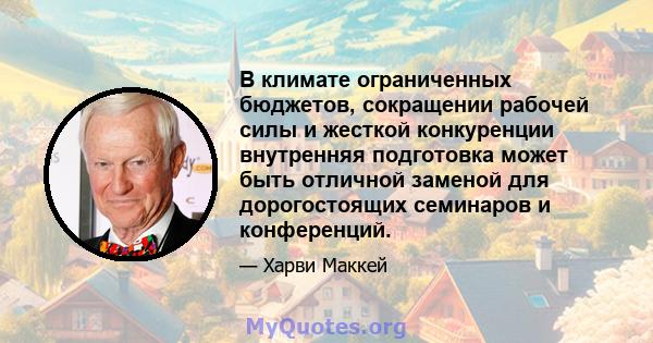 В климате ограниченных бюджетов, сокращении рабочей силы и жесткой конкуренции внутренняя подготовка может быть отличной заменой для дорогостоящих семинаров и конференций.