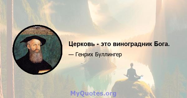 Церковь - это виноградник Бога.