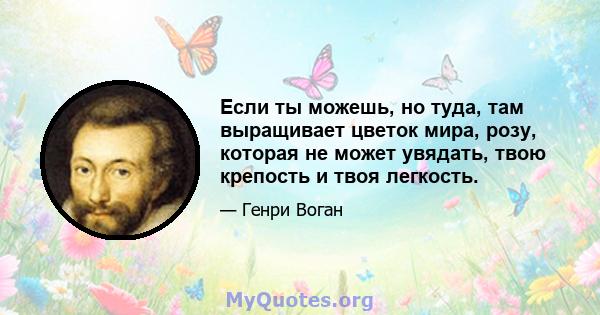 Если ты можешь, но туда, там выращивает цветок мира, розу, которая не может увядать, твою крепость и твоя легкость.