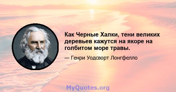 Как Черные Халки, тени великих деревьев кажутся на якоре на голбитом море травы.