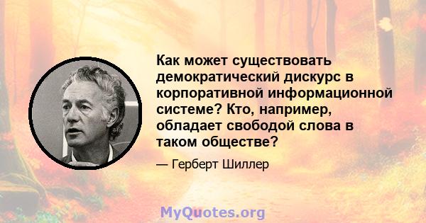 Как может существовать демократический дискурс в корпоративной информационной системе? Кто, например, обладает свободой слова в таком обществе?