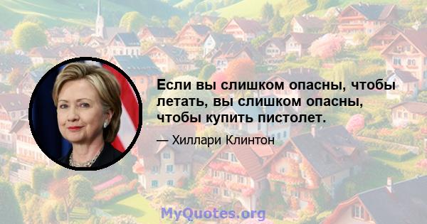 Если вы слишком опасны, чтобы летать, вы слишком опасны, чтобы купить пистолет.