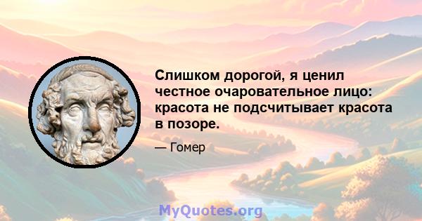 Слишком дорогой, я ценил честное очаровательное лицо: красота не подсчитывает красота в позоре.