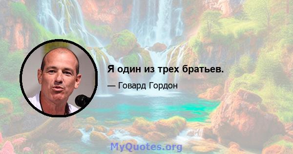 Я один из трех братьев.